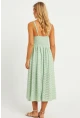 Kadın Mint Astarlı Brode Midi Elbise TW70102-90