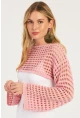Kadın Pembe Ajurlu Bolero YV115