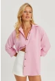 Kadın Pembe Gömlek Q987