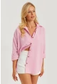Kadın Pembe Gömlek Q987