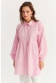 Kadın Pembe Tunik Gömlek MASF12