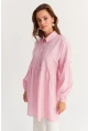 Kadın Pembe Tunik Gömlek MASF12