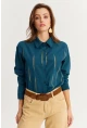 Kadın Petrol Taşlı Gömlek ZER412