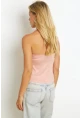 Kadın Pudra Sırtı Açık Bluz EY2819