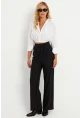 Kadın Siyah Çizgili Pantolon ELT0011