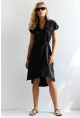 Kadın Siyah Midi Gömlek Elbise PP5509