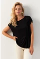 Kadın Siyah Önü Düğümlü Bluz AYD348