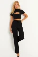 Kadın Siyah Pencereli Takım XL2017