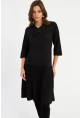Kadın Siyah Pileli Blazer Midi Elbise MERA100