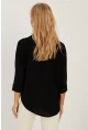 Kadın Siyah Yarasa Kol Bluz BR1224