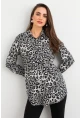 Kadın Taş-Siyah Desenli Gömlek MASF227