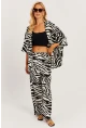 Kadın Taş-Siyah Kimono Takım RİN305