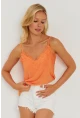 Kadın Turuncu Dantel Detaylı Atlet AYD265