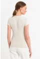Kadın Vanilya Basic T-Shirt FLS07