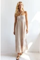 Kadın Vanilya Gipeli Midi Elbise SF12813