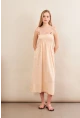 Kadın Vanilya Gipeli Midi Plaj Elbisesi OR501