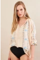 Kadın Vanilya Nakışlı Bluz MPC1344