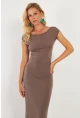 Kadın Vizon Sırtı Açık Midi Elbise DMR345