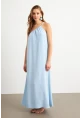 Kadın Bebe Mavi Maxi Basic Elbise İRE1012