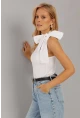 Kadın Beyaz Fiyonklu  Bluz EY2726