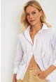 Kadın Beyaz Taşlı Gömlek ZER404