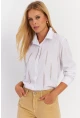 Kadın Beyaz Taşlı Gömlek ZER412