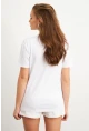 Kadın Beyaz-Yeşil Baskılı Pijama T-Shirt AYD411