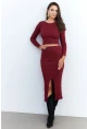 Kadın Bordo Basic Kaşkorse Alt- Üst Takım XL2042
