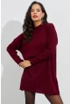 Kadın Bordo Triko Tunik YV110