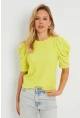 Kadın Bürümcük Bluz Neon Sarı AYD282