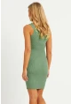 Kadın Çağla Yeşili Triko Mini Elbise SMT240