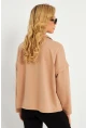 Kadın Camel Kuşgözlü Sweatshirt TF04