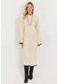 Kadın Ekru Triko Maxi Elbise SF2538