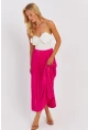 Kadın Fuşya Beli Lastikli Pilise Etek OW145