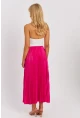 Kadın Fuşya Beli Lastikli Pilise Etek OW145