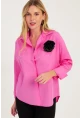 Kadın Fuşya Gül Aksesuarlı Gömlek SF2540