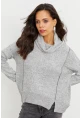 Kadın Gri Yumoş Sweatshirt İZ87
