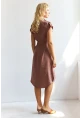 Kadın Kahverengi Midi Gömlek Elbise PP5509