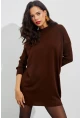 Kadın Kahverengi Triko Tunik YV110