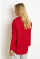 Kadın Kırmızı Basic Gömlek K1251
