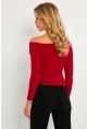 Kadın Kırmızı Büzgülü Bluz GÇ188