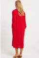 Kadın Kırmızı Gömlek Elbise LV178