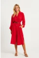 Kadın Kırmızı Gömlek Elbise LV178