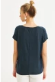 Kadın Lacivert Basic Bluz AYD410