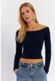 Kadın Lacivert Bluz HOR13