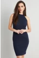 Kadın Lacivert Kaşkorse Kolsuz Elbise Yİ1567