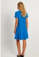 Kadın Mavi Sırtı Detaylı Bürümcük Midi Elbise ST055