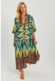 Kadın Multi Desenli Salaş Maxi Elbise GÇ166