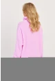Kadın Pembe Balıkçı Yaka Triko Tunik KZ2504