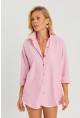 Kadın Pembe Gömlek Q987